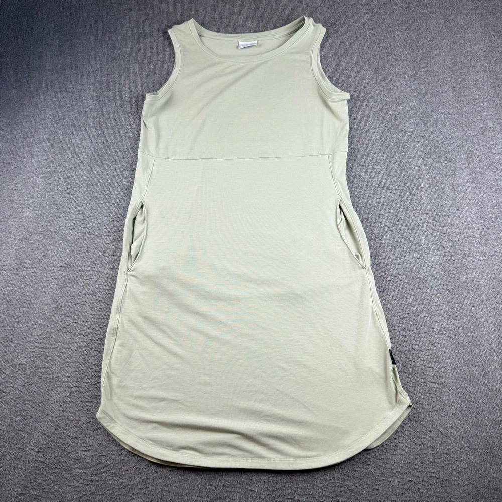Columbia‎ Tank Dress Women's Small Sage Green Sleeveless Knit Pockets XL1631